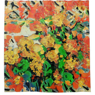 Retro Oil Painting: Van Gogh Monet Shower Curtain