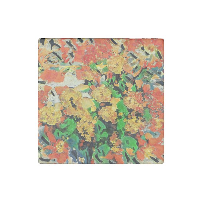 Retro Oil Painting: Van Gogh Monet Stone Magnet (Front)