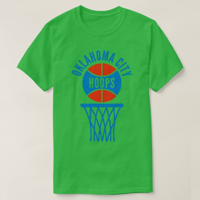 Retro Oklahoma City Hoops Logo T-Shirt (Design Front)