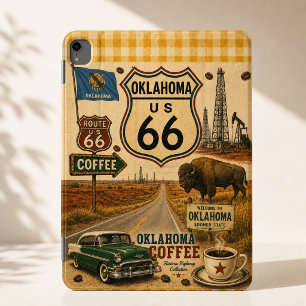 Retro Oklahoma Route 66 Buffalo Tech iPad Mini Cover