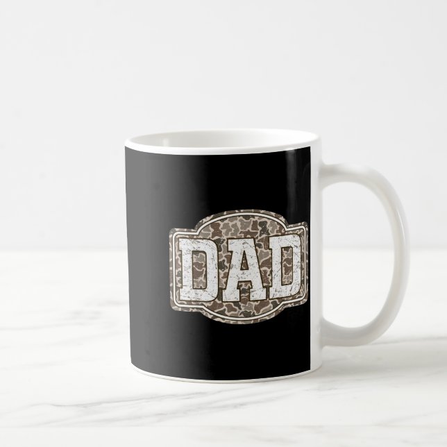 Retro Old Camo Dad Camouflage Hunting Season Fathe Coffee Mug (Right)
