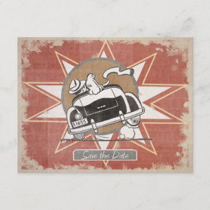 Retro Old Car Save the Date Announcement