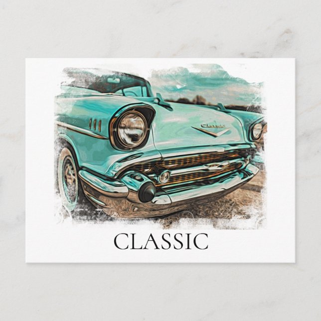 *~* Retro Old Classic Vintage Antique Painting Postcard (Front)