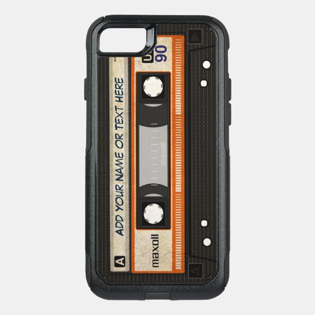 Retro Old Fashioned 80s Mixtape Audio Cassette Otterbox iPhone Case (Back)