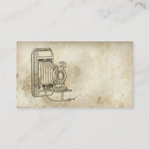 Retro Old Fashioned Film Camera Business Card