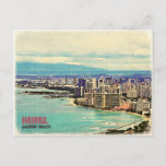 Retro Old Look Hawaii Oahu Island Waikiki Beach Postcard at Zazzle