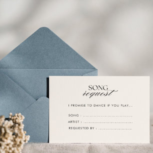 Retro old money checkered pattern Song request Enclosure Card