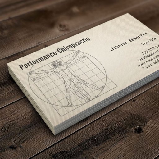 Customizable Retro Old Paper Chiropractor Business Card