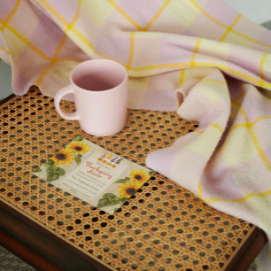 Retro Old Paper Sunflower Thanksgiving Holiday Invitation