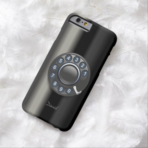 Retro Old Rotary Dial Phone Metallic iPhone 6 Case