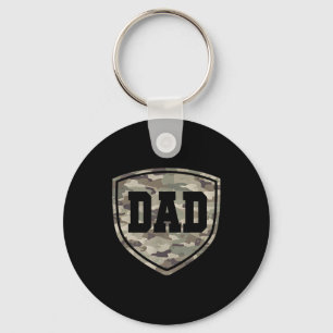 Retro Old School Camo Dad Pocket Camouflage Dad Keychain