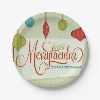 Retro Old School Christmas Paper Plates by Sturgils at Zazzle