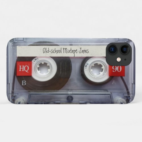 Retro Old_School Mixtape Jams Cassette Tape iPhone 11 Case