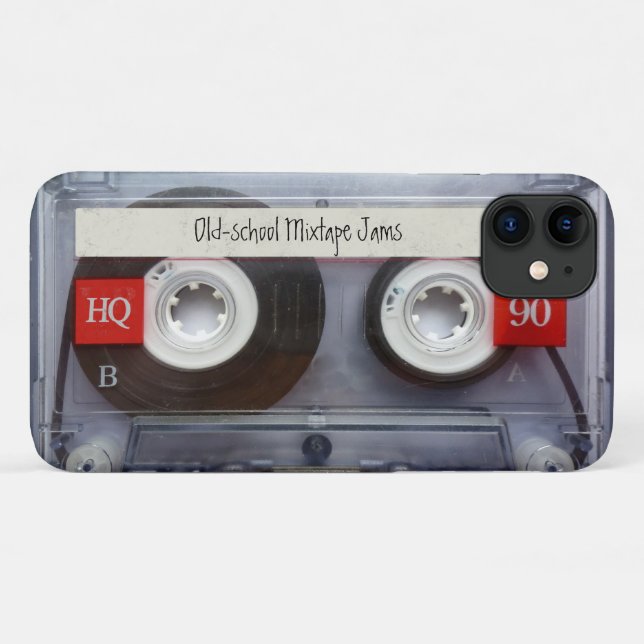 Retro Old-School Mixtape Jams Cassette Tape Case-Mate iPhone Case (Back (Horizontal))