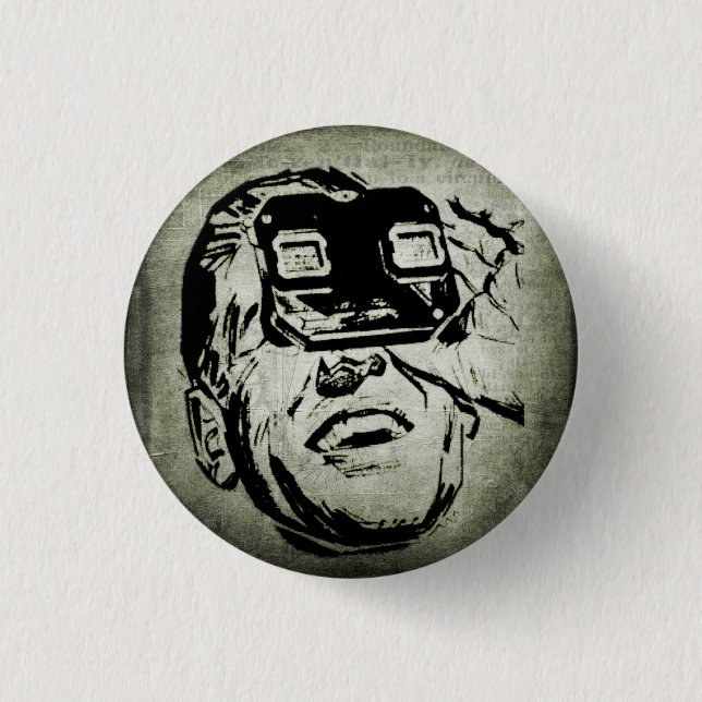 Retro Old School Photo Viewer Kitshch Button (Front)
