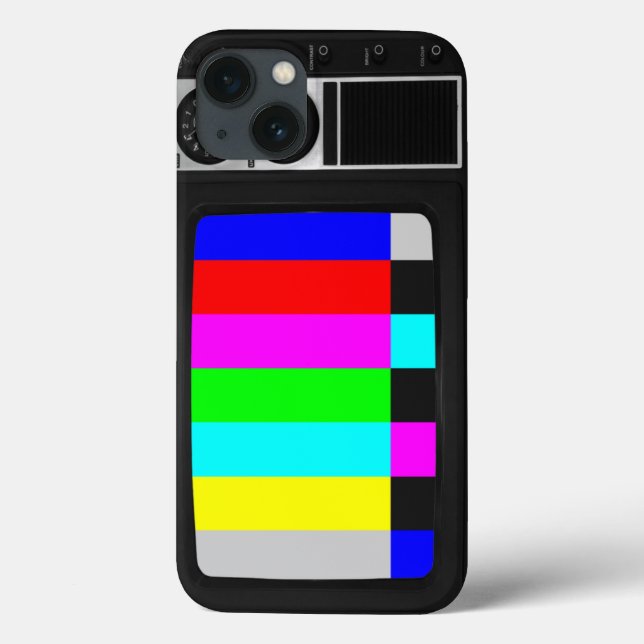 Retro Old TV with Color Bar iPhone 6 case (Back)