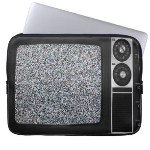 Retro Old TV with Static Screen Case Cover