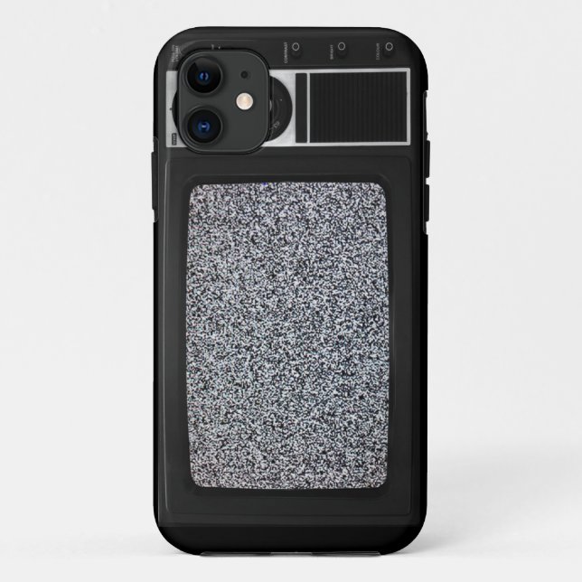 Retro Old TV with Static Screen Case-Mate iPhone Case (Back)