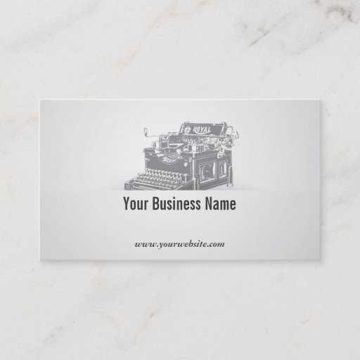 Customizable Retro Old Typewriter Writer Business Card