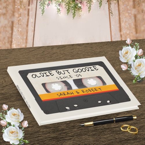 Retro Oldie But Goodie Cassette Tape Wedding Guest Book