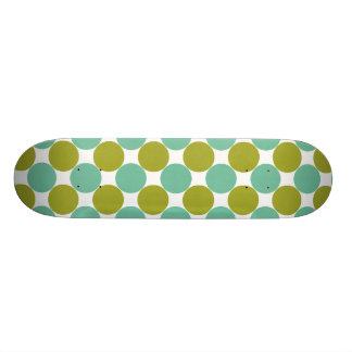 Retro Olive and Green Dots Skateboard Deck