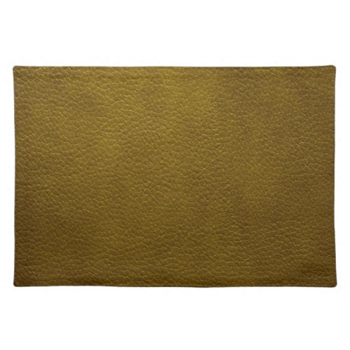 Retro Olive Green Grunge Leather Texture Placemat