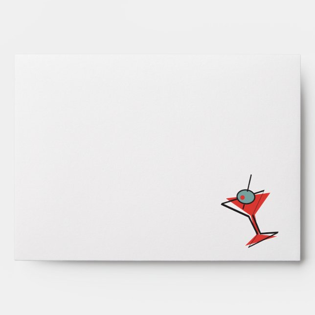 retro olive martini envelope (Front)