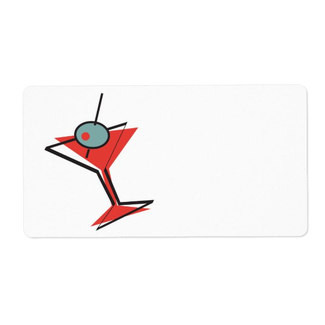 retro olive martini label (Front)