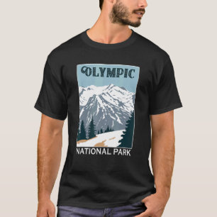 Retro Olympic National Park Mountain Camping Souve T-Shirt
