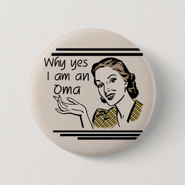 Retro Oma Tshirts and Gifts Button (Front)