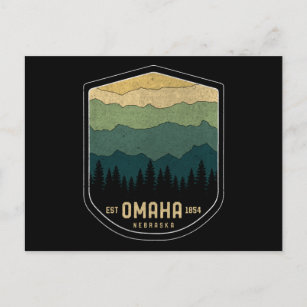 Retro Omaha Nebraska NE State Mountains Vintage Postcard