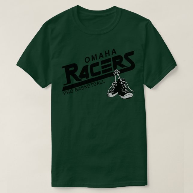 Retro Omaha Racers Basketball 1990 T-Shirt (Design Front)