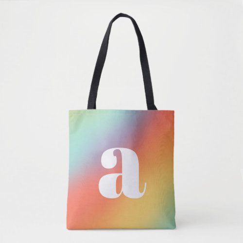 Retro Ombre Pastel Muted Rainbow Trendy   Tote Bag