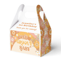 Retro One groovy baby birthday Favor Boxes