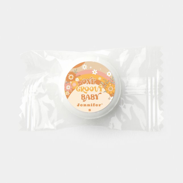Retro one groovy baby birthday life saver® mints (Front)