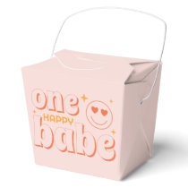 Retro One Happy Babe Favor Box