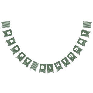Retro One Happy Camper Birthday Banner