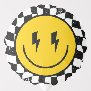 Retro One Happy Dude Smile Face Boy 1st Birthday Balloon