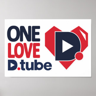 Retro ONE LOVE D.Tube Color Poster