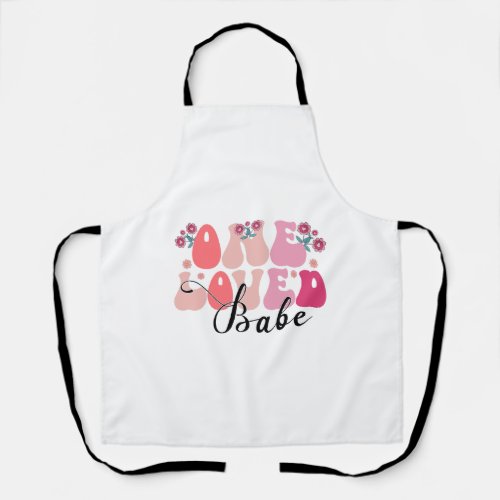 Retro One Loved Babe Apron