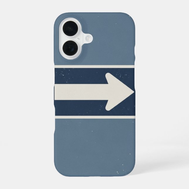 Retro One-Way Arrow Plate Iphone Case (Back)