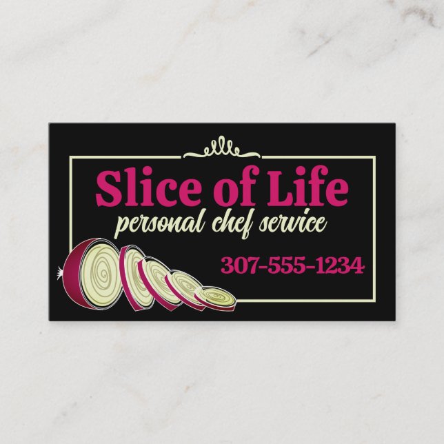 retro onion sketch cooking culinary business ca... card (Front)