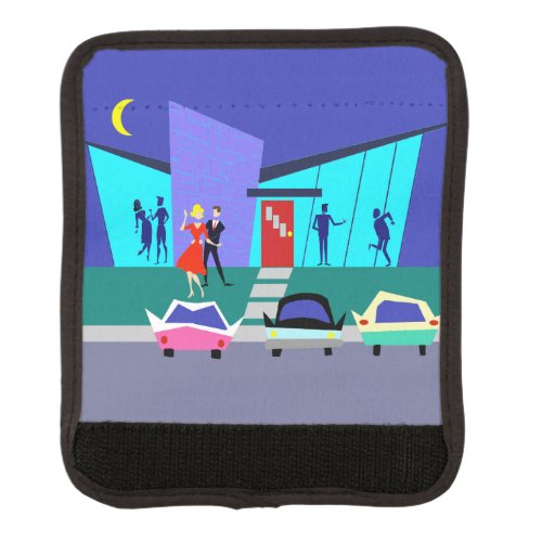 Retro Open House Party Luggage Handle Wrap