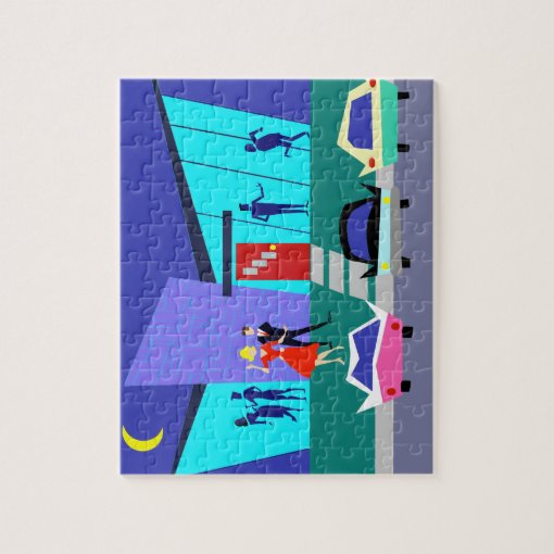 Retro Open House Party Puzzle Zazzle