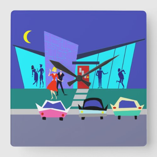 Retro Open House Party Wall Clock