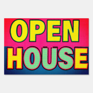 Retro Open House Sign for Realtors