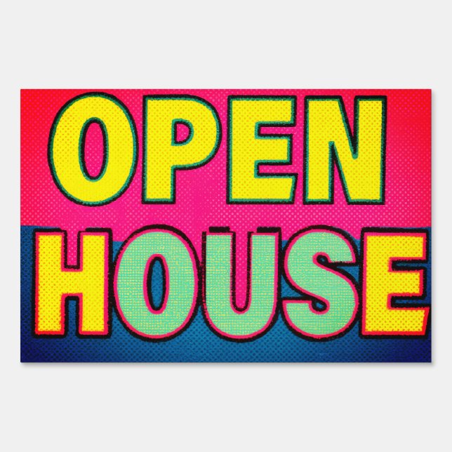 Retro Open House Sign for Realtors (Front)