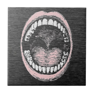 Retro Open Mouth Scream Ceramic Tile