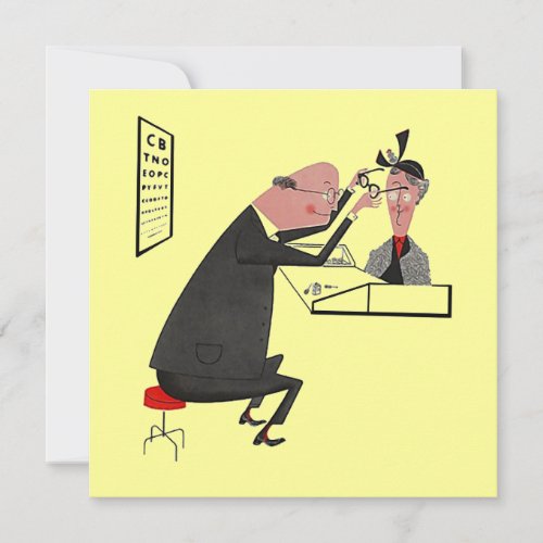 Retro Optometrist's Graduation Party Or Invitation
