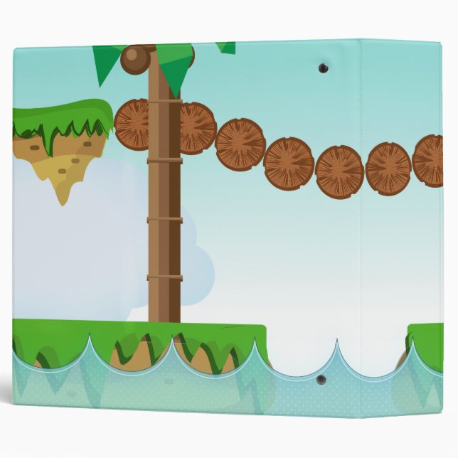Retro or classic Platform game 3 Ring Binder (Back/Spine)